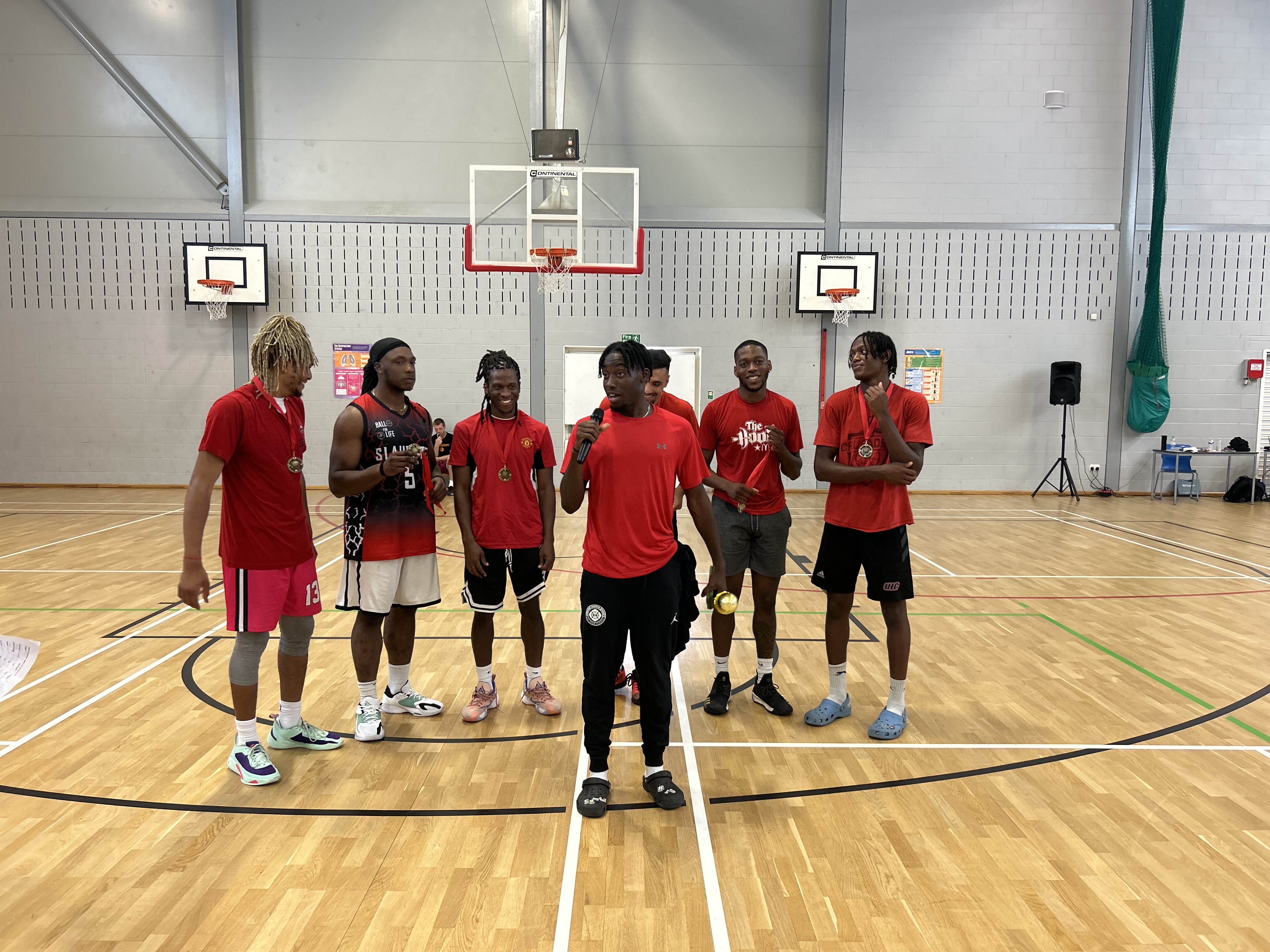 Basketball game in progress