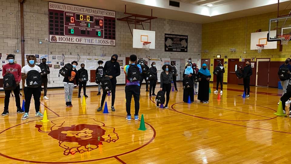 School basketball gymnasium